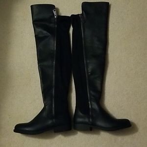 Dolls Kill thigh high leather boots